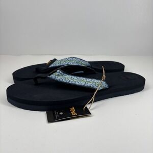 Teva Mush II Women's US 12 Companera Blue Comfort Flip-Flop Thong Sandals 4198